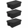 Wham Bam Recycled Storage Boxes 36 Litre Pack Of 3 Black