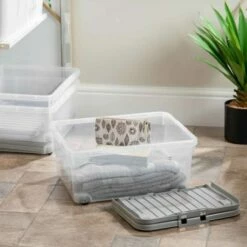 Wham 30 Litre Box With Wheels And Folding Lid Pack Of 3 -office furniture shop 0140046972 1 1