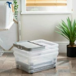 Wham 30 Litre Box With Wheels And Folding Lid Pack Of 3 -office furniture shop 0140046972 2
