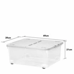 Wham 30 Litre Box With Wheels And Folding Lid Pack Of 3 -office furniture shop 0140046972 3