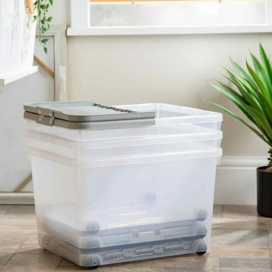 Wham 44 Litre Box With Wheels And Folding Lid Pack Of 3 6 Wham 44 Litre Box With Wheels And Folding Lid Pack Of 3 - Image 4