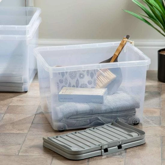 Wham 44 Litre Box With Wheels And Folding Lid Pack Of 3 5 Wham 44 Litre Box With Wheels And Folding Lid Pack Of 3 - Image 3