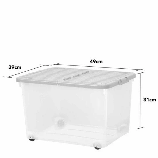 Wham 44 Litre Box With Wheels And Folding Lid Pack Of 3 4 Wham 44 Litre Box With Wheels And Folding Lid Pack Of 3 - Image 2