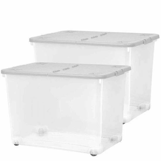 Wham 80 Litre Box With Wheels And Folding Lid Pack Of 2 3 Wham 80 Litre Box With Wheels And Folding Lid Pack Of 2
