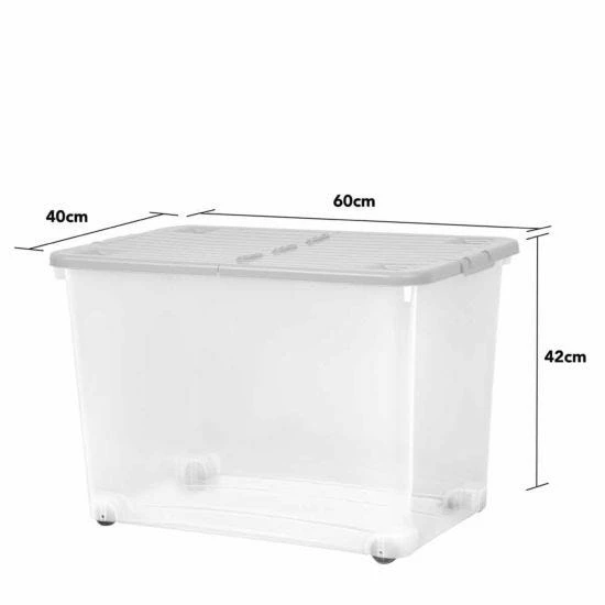 Wham 80 Litre Box With Wheels And Folding Lid Pack Of 2 4 Wham 80 Litre Box With Wheels And Folding Lid Pack Of 2 - Image 2