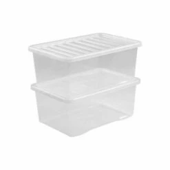Wham Boxes 45 Litre Pack Of 3 Clear -office furniture shop 0142024515 2