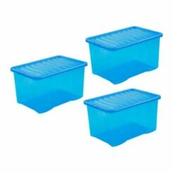 Wham Crystal Boxes 60 Litres Pack Of 3 -office furniture shop 0142024522