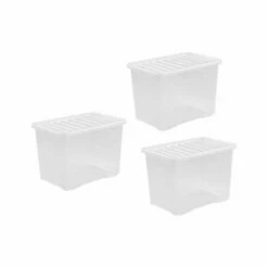 Wham Crystal Boxes 80 Litres Pack Of 3
