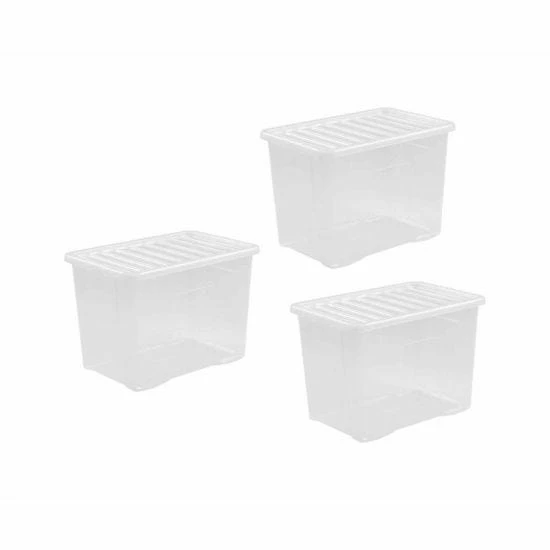Wham Crystal Boxes 80 Litres Pack Of 3 3 Wham Crystal Boxes 80 Litres Pack Of 3