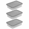 Wham Plastic Storage Boxes 8 Litre Pack Of 3 Clear With Grey Lid 1 Wham Plastic Storage Boxes 8 Litre Pack Of 3 Clear With Grey Lid -office furniture shop 0142024545 1 2