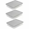 Wham Plastic Storage Box 14.75 Litre Pack Of 3 Clear With Grey Lid 1 Wham Plastic Storage Box 14.75 Litre Pack Of 3 Clear With Grey Lid -office furniture shop 0142024549 1 2