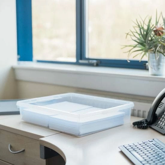 Wham Plastic Storage Box 14.75 Litre Pack Of 3 Clear With Grey Lid 7 Wham Plastic Storage Box 14.75 Litre Pack Of 3 Clear With Grey Lid - Image 5