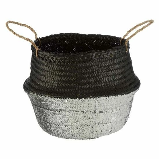 Seagrass Basket Black Small 3 Seagrass Basket Black Small