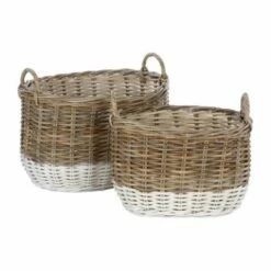 Hampstead Oval Storage Baskets Set Of 2