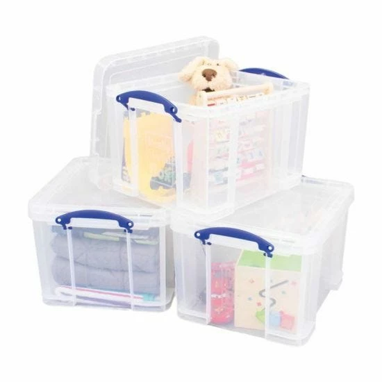 Really Useful Box 35 Litre Clear Pack Of 3 3 Really Useful Box 35 Litre Clear Pack Of 3
