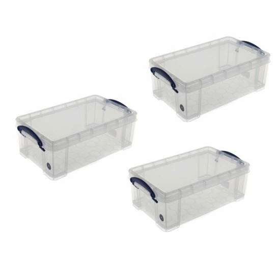Really Useful Box 5 Litre Clear Pack Of 3 4 Really Useful Box 5 Litre Clear Pack Of 3 - Image 2