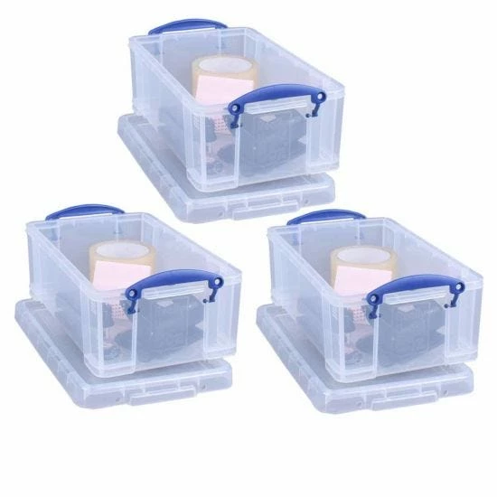 Really Useful Box 5 Litre Clear Pack Of 3 3 Really Useful Box 5 Litre Clear Pack Of 3