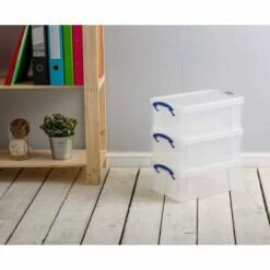 Really Useful Box 9 Litre Clear Pack Of 3 -office furniture shop 0161203866 4
