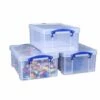 Really Useful Box 9 Litre Clear Pack Of 3 -office furniture shop 0161203866 6