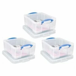 Really Useful Box 18 Litre Clear Pack Of 3 -office furniture shop 0161203868 6