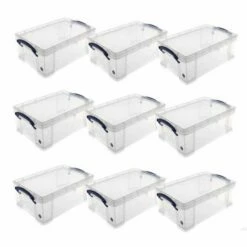 Really Useful Box 9 Litre Pack Of 9 Clear