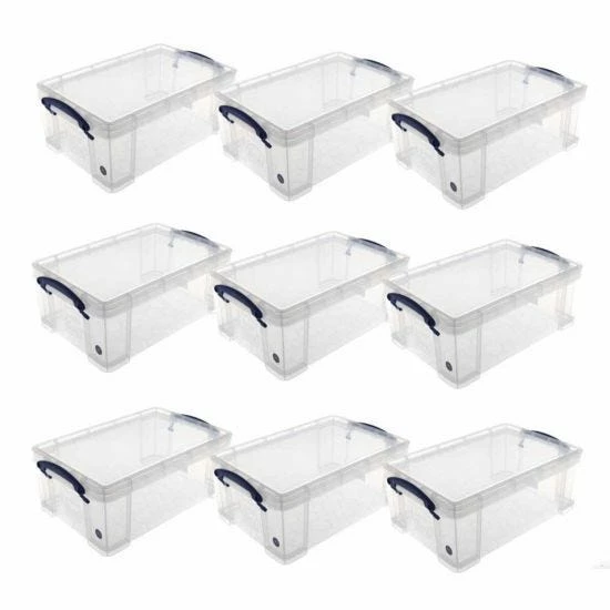 Really Useful Box 9 Litre Pack Of 9 Clear 3 Really Useful Box 9 Litre Pack Of 9 Clear
