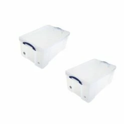 Really Useful 64 Litre Pack 2 Clear