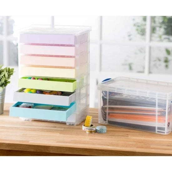 Really Useful Storage Drawer Unit Pastel 8 X 0.8 Litre 4 Really Useful Storage Drawer Unit Pastel 8 X 0.8 Litre - Image 2