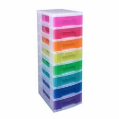 Really Useful Storage Drawer Unit Clear/Rainbow 8x7 Litre -office furniture shop 0161208613 3