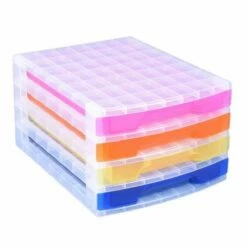 Really Useful Storage Drawer Unit Clear/Rainbow 4x3 Litre