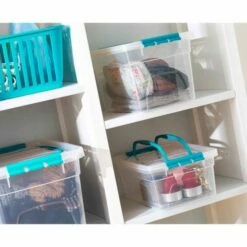 Whitefurze Carry Box With Handles 5 Litre Clear