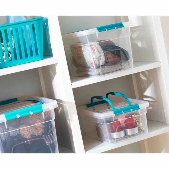 Whitefurze Carry Box With Handles 5 Litre Clear 3 Whitefurze Carry Box With Handles 5 Litre Clear