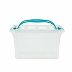 Whitefurze Carry Box With Handles 13 Litre Clear
