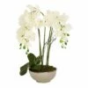 Interiors By PH Faux Orchid Plant In Ceramic Bowl