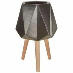 Interiors By PH Large Multi-Faceted Planter Black