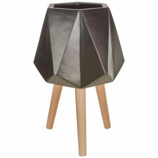 Interiors By PH Large Multi-Faceted Planter Black 4 Interiors By PH Large Multi-Faceted Planter Black -office furniture shop 0909080004