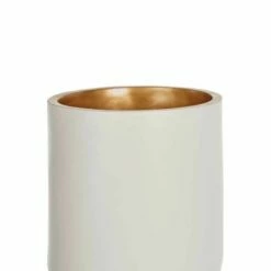 Interiors By PH Small White And Gold Planter -office furniture shop 0909080010 2