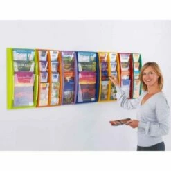 Metroplan Panorama Wall Mounted Leaflet Dispenser 4 X A5 -office furniture shop 0999700035 1