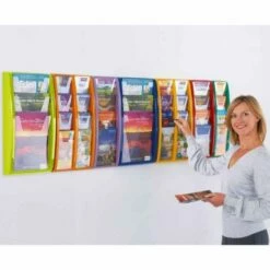 Metroplan Panorama Wall Mounted Leaflet Dispenser 6 X A4 -office furniture shop 0999700058 1