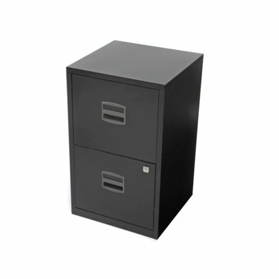 Bisley Metal Filing Cabinet 2 Drawer A4 H670xW410xD400mm 4 Bisley Metal Filing Cabinet 2 Drawer A4 H670xW410xD400mm - Image 2