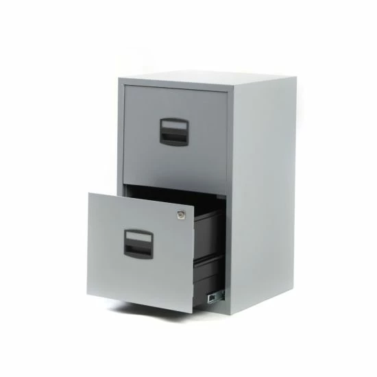 Bisley Metal Filing Cabinet 2 Drawer A4 H670xW410xD400mm 8 Bisley Metal Filing Cabinet 2 Drawer A4 H670xW410xD400mm - Image 6