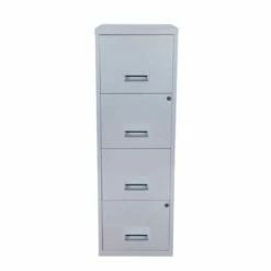 Pierre Henry 4 Drawers Maxi Filing Cabinet Silver