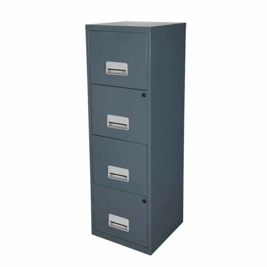 Pierre Henry A4 4 Drawer Maxi Filing Cabinet Dark Grey 6 Pierre Henry A4 4 Drawer Maxi Filing Cabinet Dark Grey - Image 4
