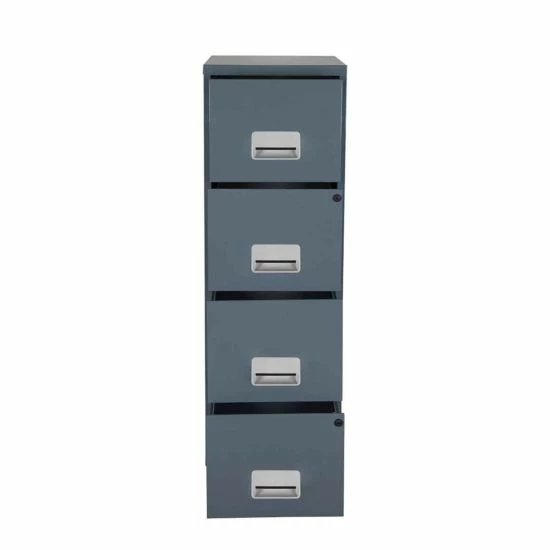 Pierre Henry A4 4 Drawer Maxi Filing Cabinet Dark Grey 4 Pierre Henry A4 4 Drawer Maxi Filing Cabinet Dark Grey - Image 2