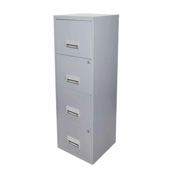Pierre Henry A4 4 Drawer Maxi Filing Cabinet Grey 5 Pierre Henry A4 4 Drawer Maxi Filing Cabinet Grey - Image 3