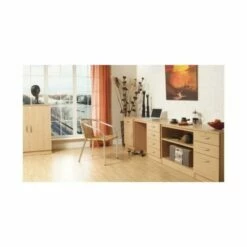 R White Audio Visual Unit 3 Drawer B-3AV H728xW479xD540mm -office furniture shop 1020135065 1