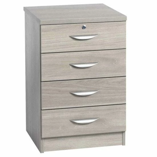 R White Pedestal Unit 4 Drawer B-4DU H728xW479xD540mm 10 R White Pedestal Unit 4 Drawer B-4DU H728xW479xD540mm - Image 8