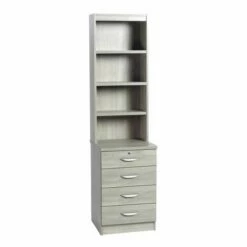 R White Pedestal Unit 4 Drawer Unit With Overshelving 14 R White Pedestal Unit 4 Drawer Unit With Overshelving -office furniture shop 1020800125