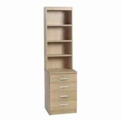 R White Pedestal Unit 4 Drawer Unit With Overshelving 18 R White Pedestal Unit 4 Drawer Unit With Overshelving -office furniture shop 1020800127