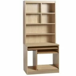R White Computer Desk Work Station With Overshelving -office furniture shop 1020800173